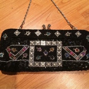 Vintage 1970’s Hand Made Beaded Evening Clutch